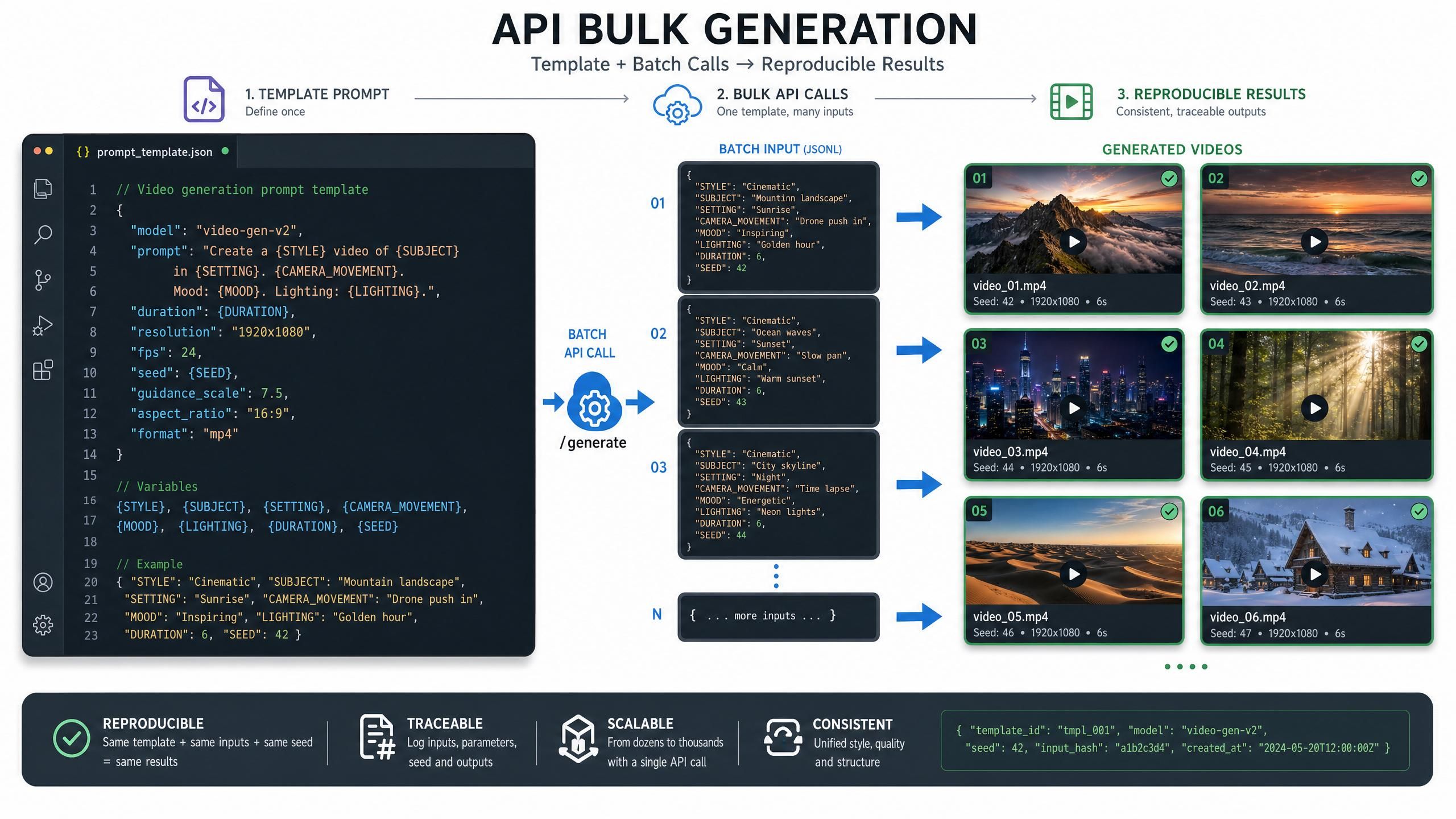 api bulk generation