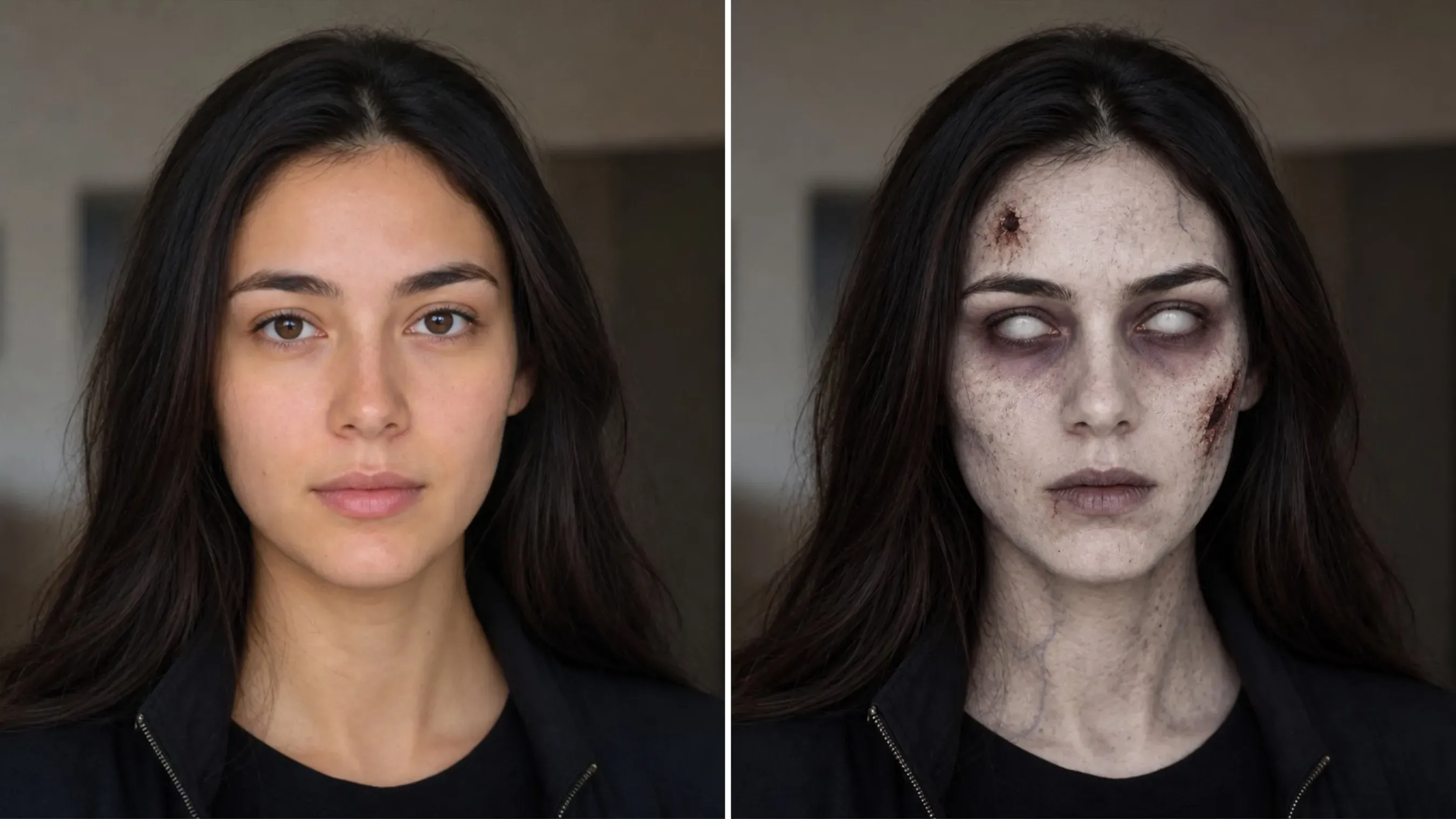 Classic cinematic post-apocalyptic survivor turned zombie