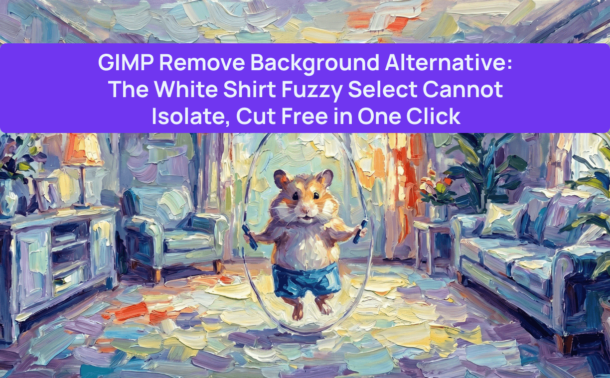 Alternativa para eliminar el fondo en GIMP: La selección difusa no puede aislar la camisa blanca, recorta en un clic
