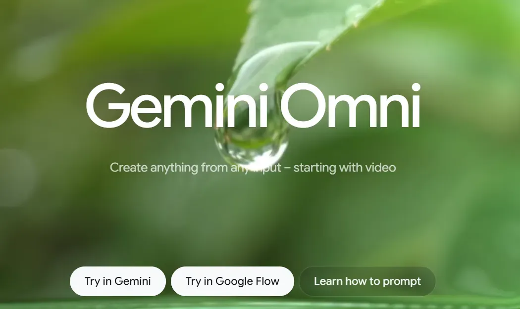 Official google gemini omni try in gemini and google flow