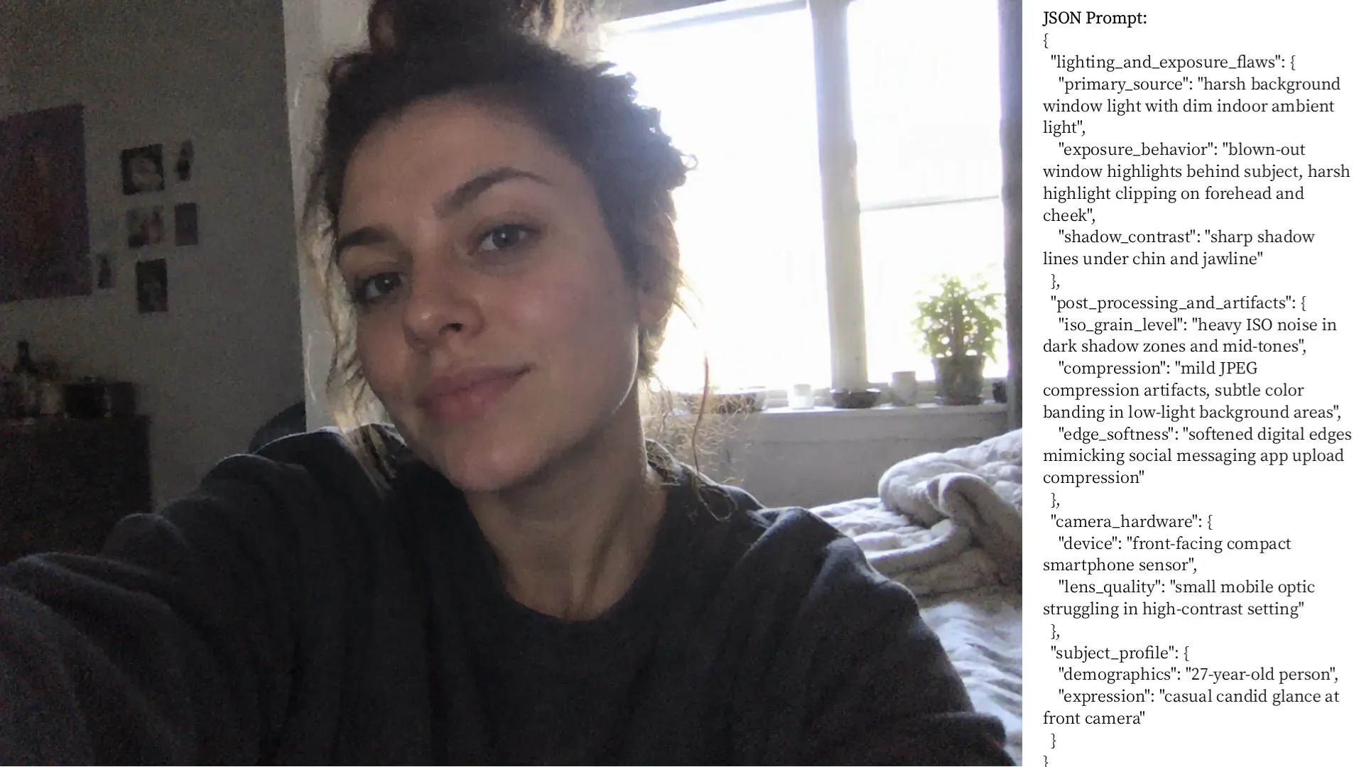 GPT image 2.5 exposure flaws jpeg compression selfie
