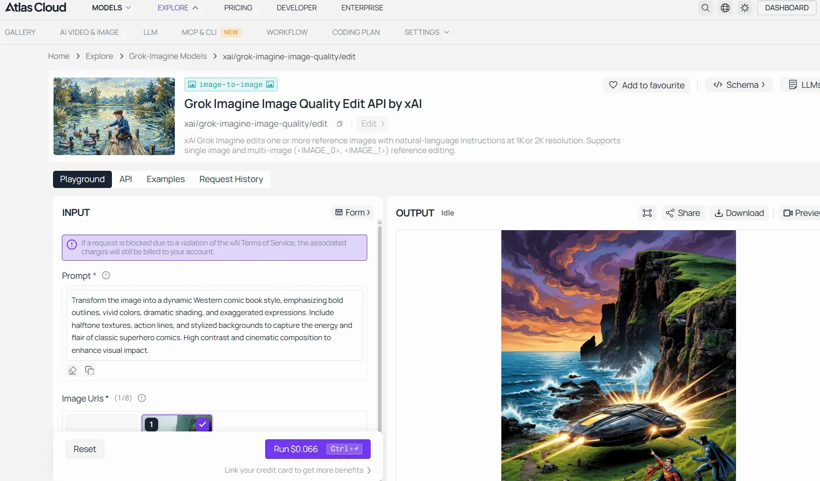 Grok imagine edit api by xai