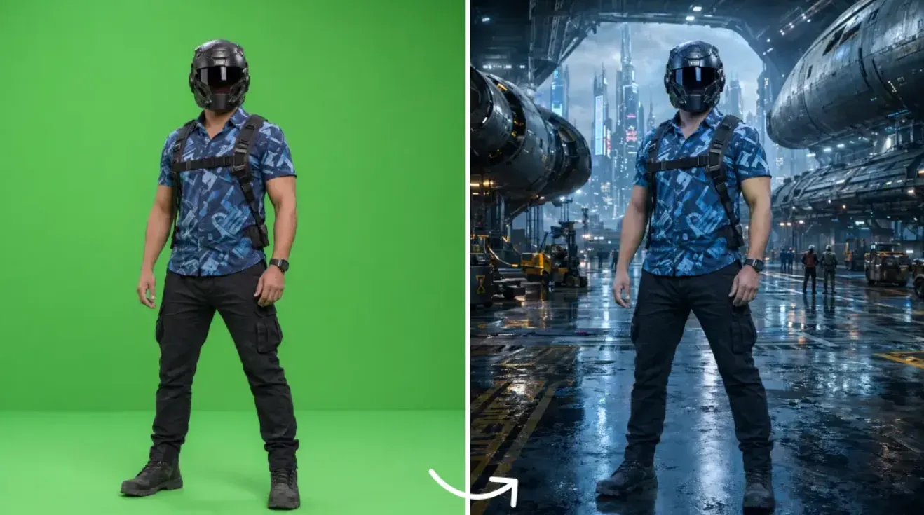 You can use green screen film or white model references for more precise control of character movement, spatial location, and interactions
