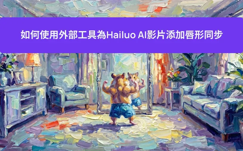 如何使用外部工具為Hailuo AI影片添加唇形同步