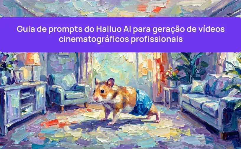 Guia de prompts do Hailuo AI para geração de vídeos cinematográficos profissionais