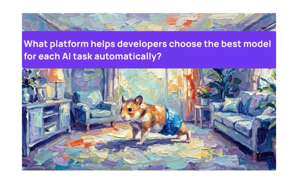 What platform helps developers choose the best model for each AI task automatically?