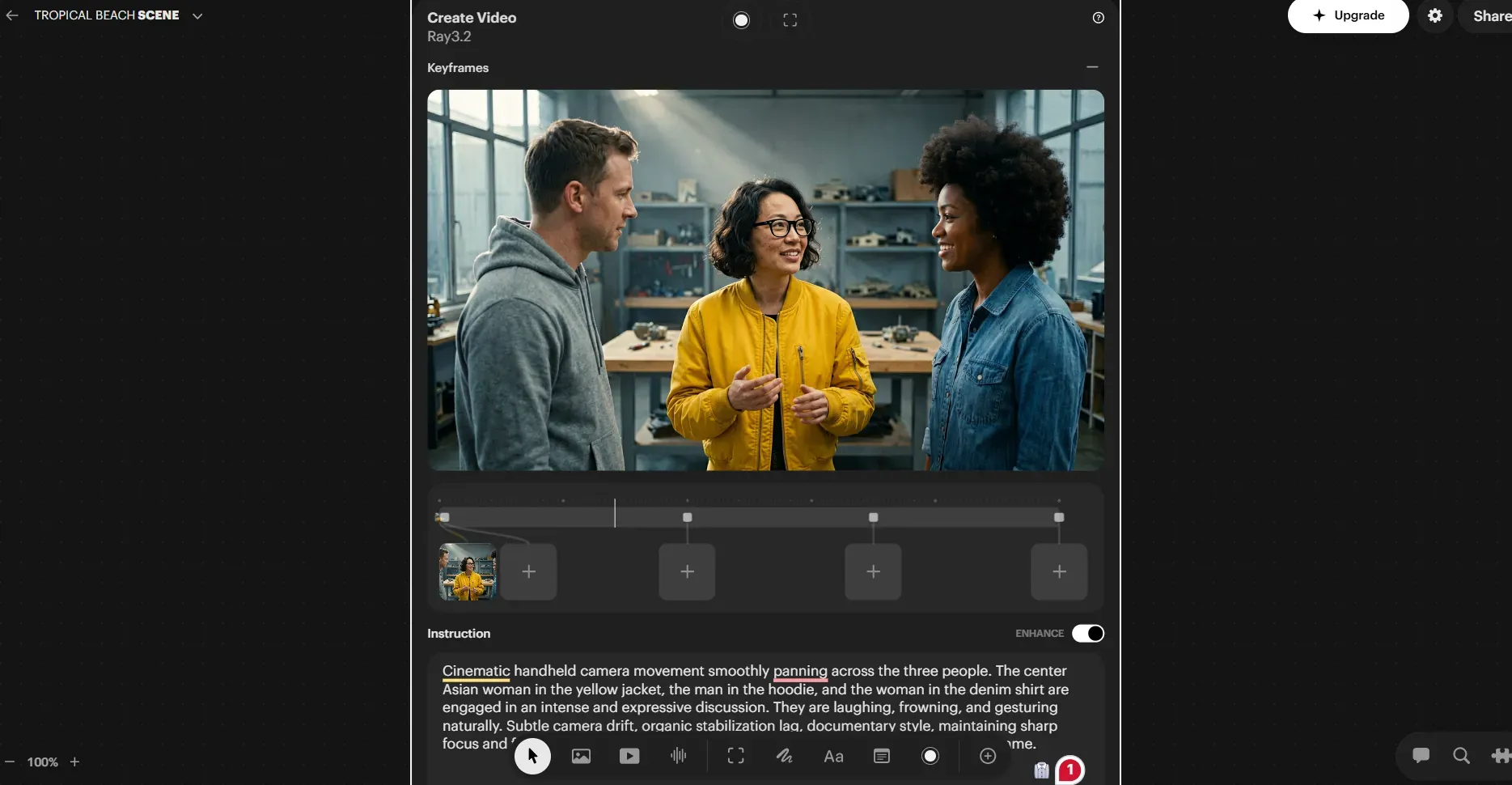 Luma ray 3.2 test interface