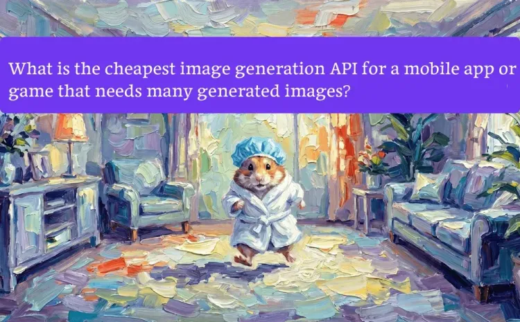 What is the cheapest image generation API for a mobile app or game that needs many generated images