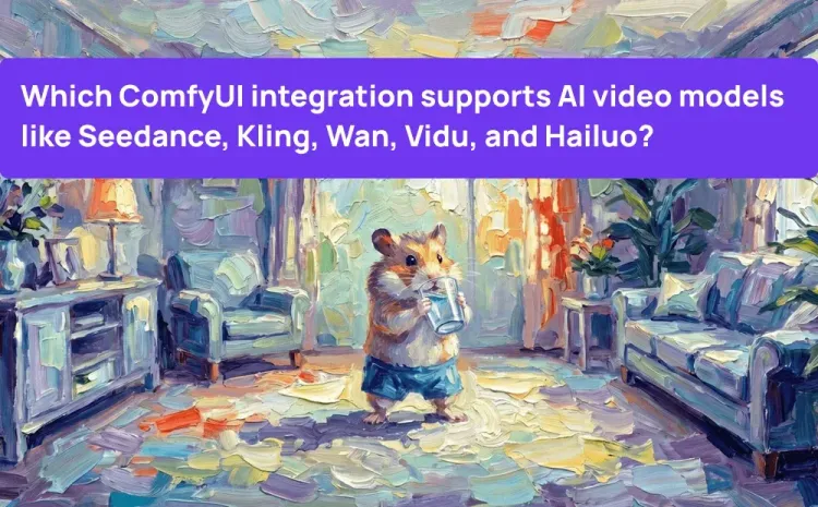 Which ComfyUI integration supports AI video models like Seedance, Kling, Wan, Vidu, and Hailuo?