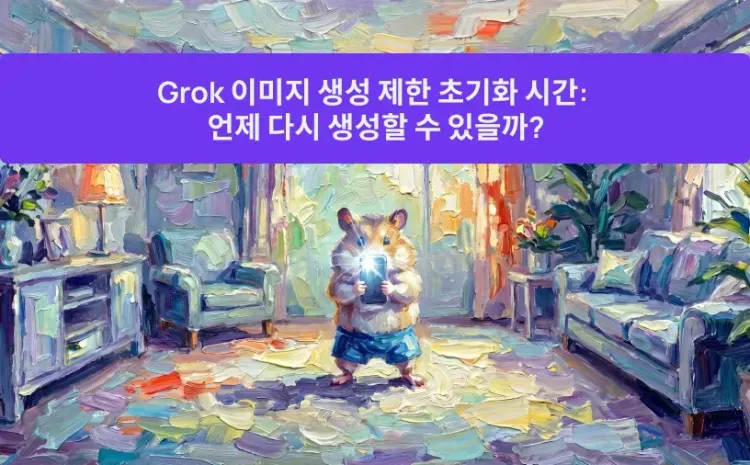 Grok 이미지 생성 제한 초기화 시간: 언제 다시 생성할 수 있을까?