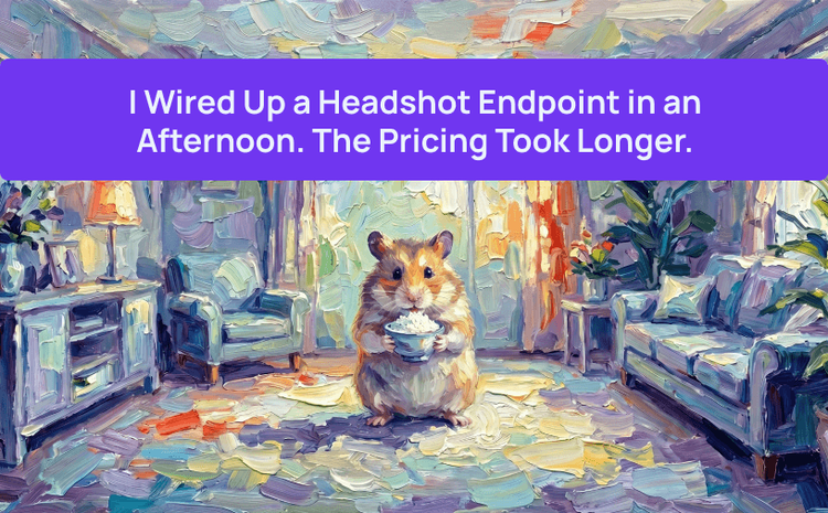 I Wired Up a Headshot Endpoint in an Afternoon. The Pricing Took Longer.