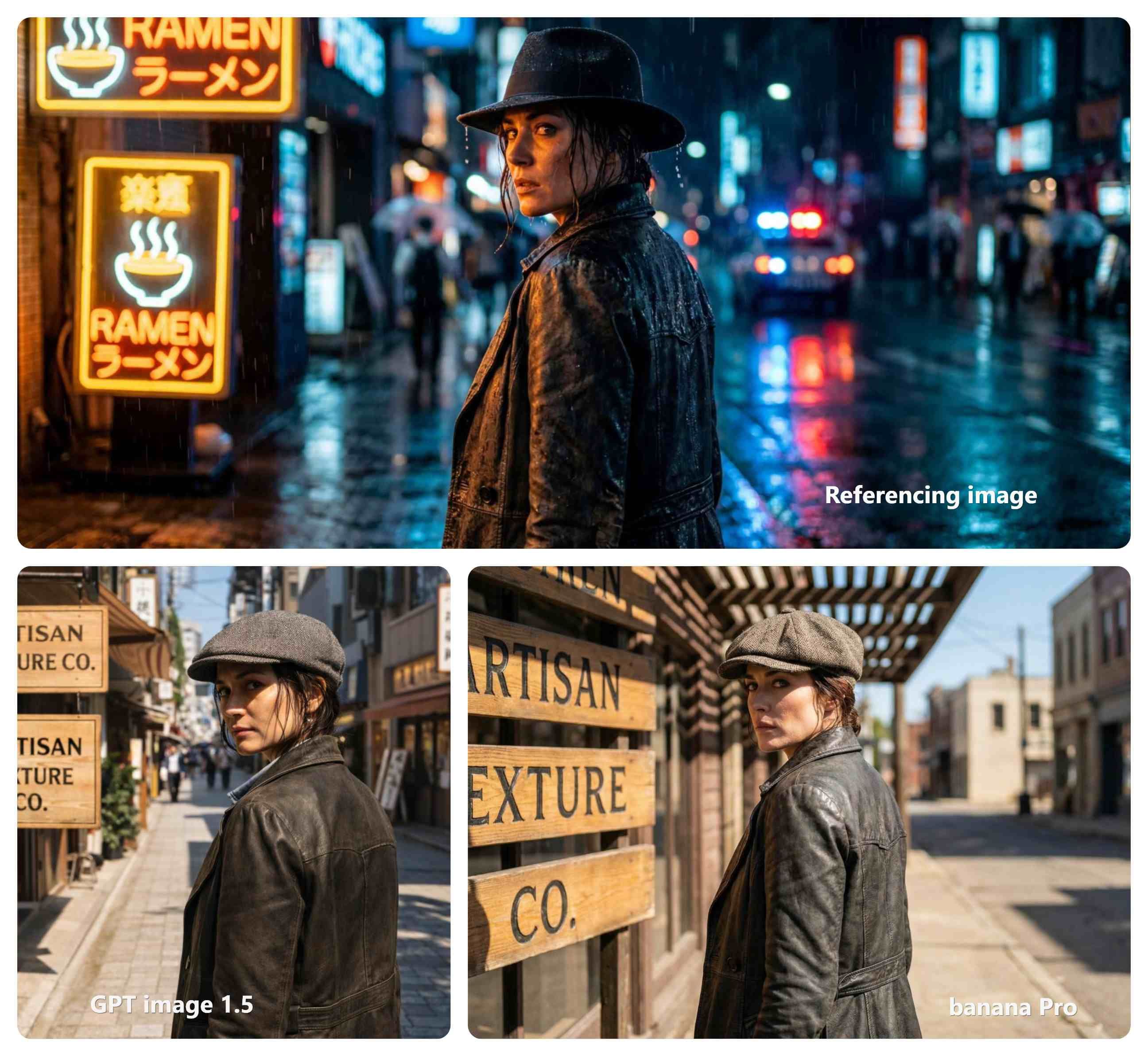 GPT Image 1.5 vs Banana Pro Image editing results