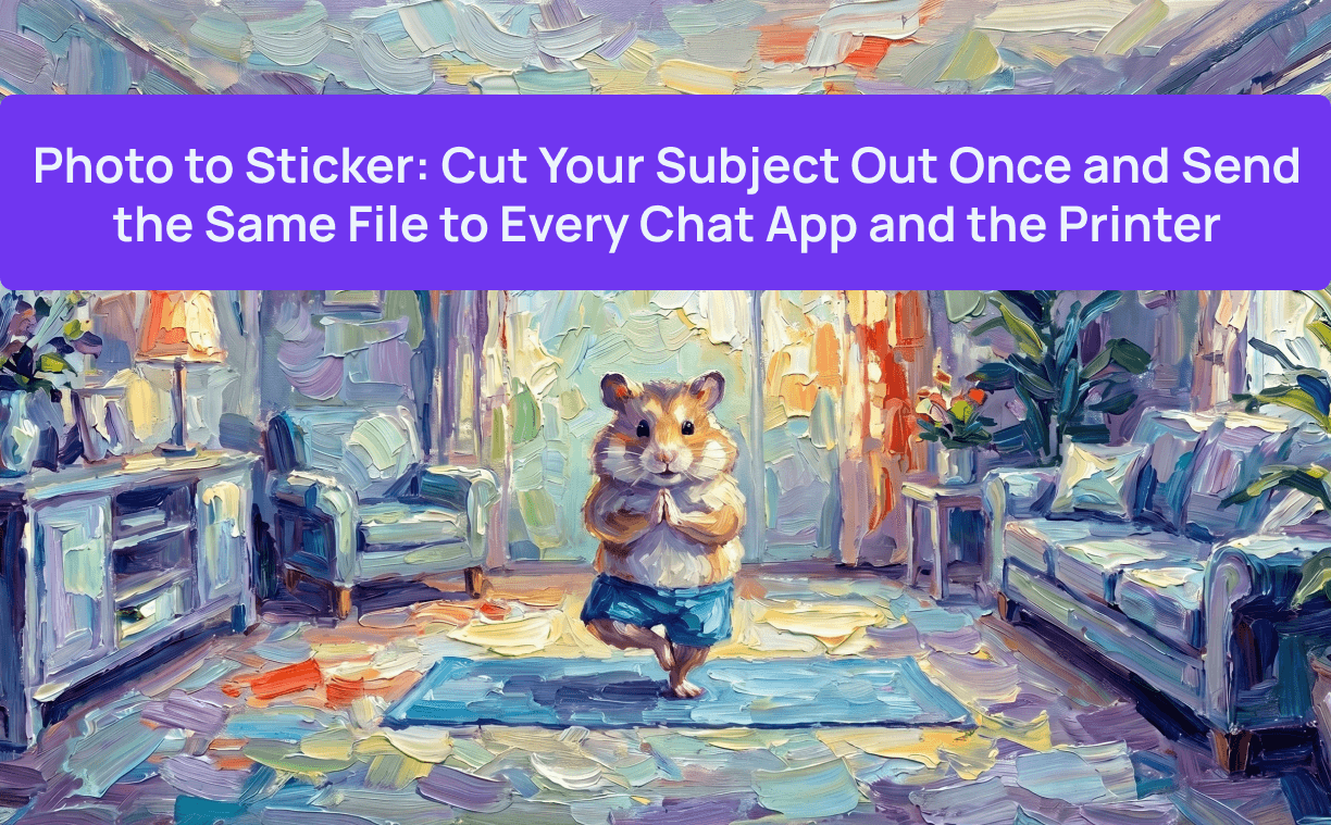 Photo to Sticker: Cut Your Subject Out Once and Send the Same File to Every Chat App and the Printer