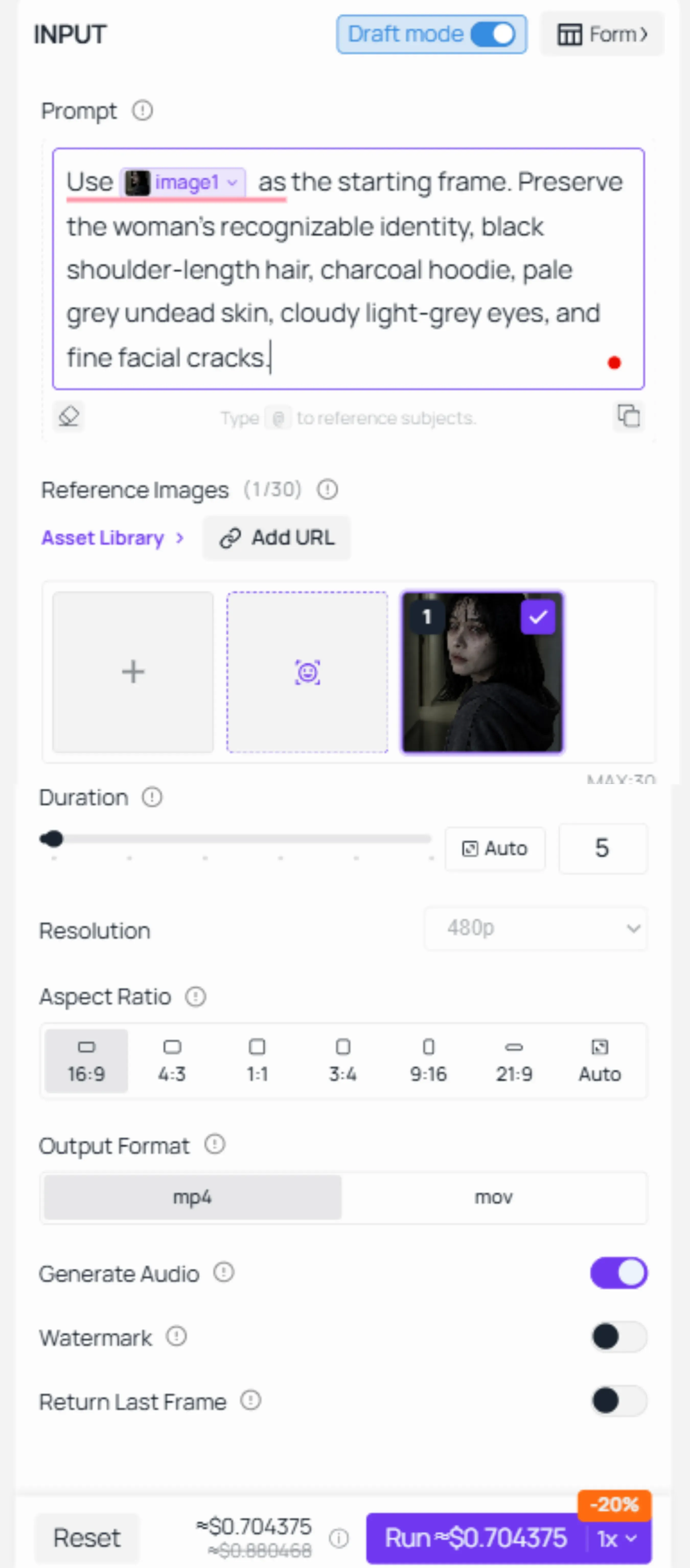 Seedance 2.5 zombie video settings