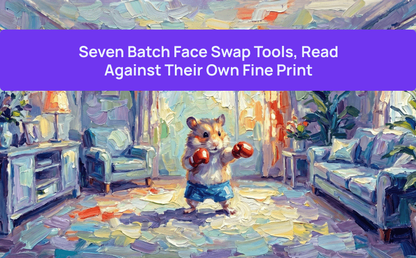 Seven Batch Face Swap Tools, Read Against Their Own Fine Print