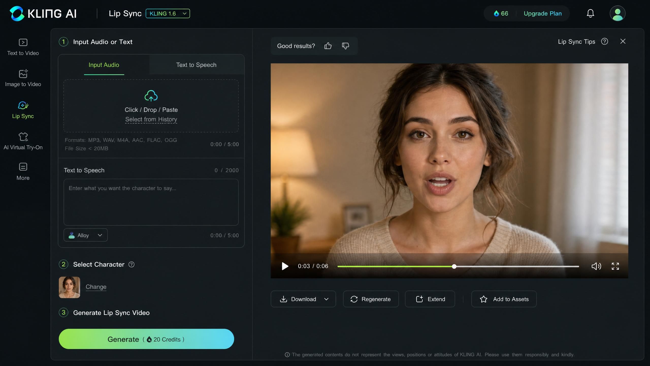 showcase of using kling platform