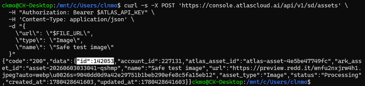 status of processing