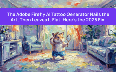 Adobe Firefly AI Tattoo Generator Sanatı Mükemmel İşliyor, Sonra Düz Bırakıyor. İşte 2026 Düzeltmesi.