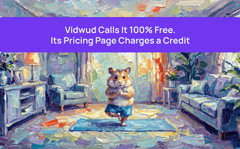 Vidwud lo llama 100% gratis. Su página de precios cobra un crédito.